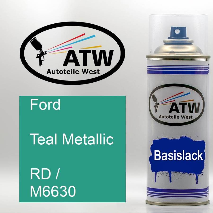 Ford, Teal Metallic, RD / M6630: 400ml Sprühdose, von ATW Autoteile West.